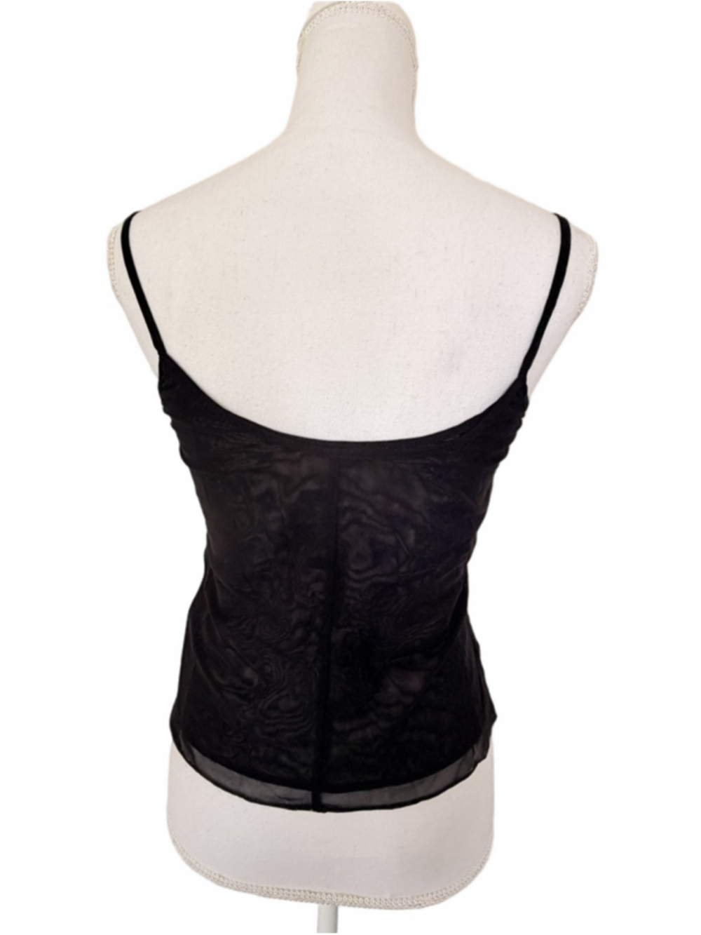 Laundry by Shelli Segal Black Lace Trim Camisole Top - Size Medium - Picture 4 of 8